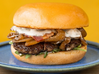 Le Bleu - Blue Cheese Premium Homemade Smash Burger at JOYO Montreal
